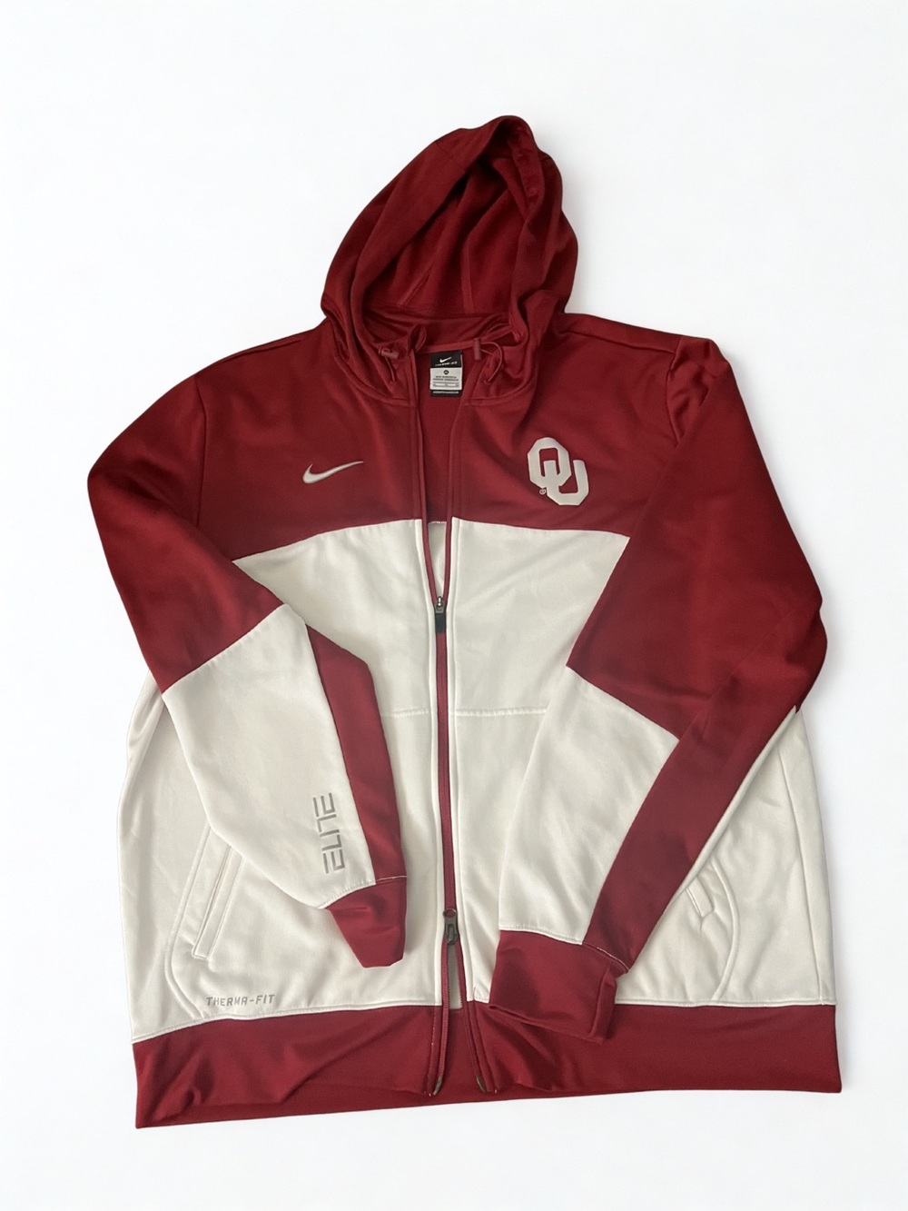Nike OU Sooners Therma FIT Elite Full Zip Jacket Men’s XL Like New